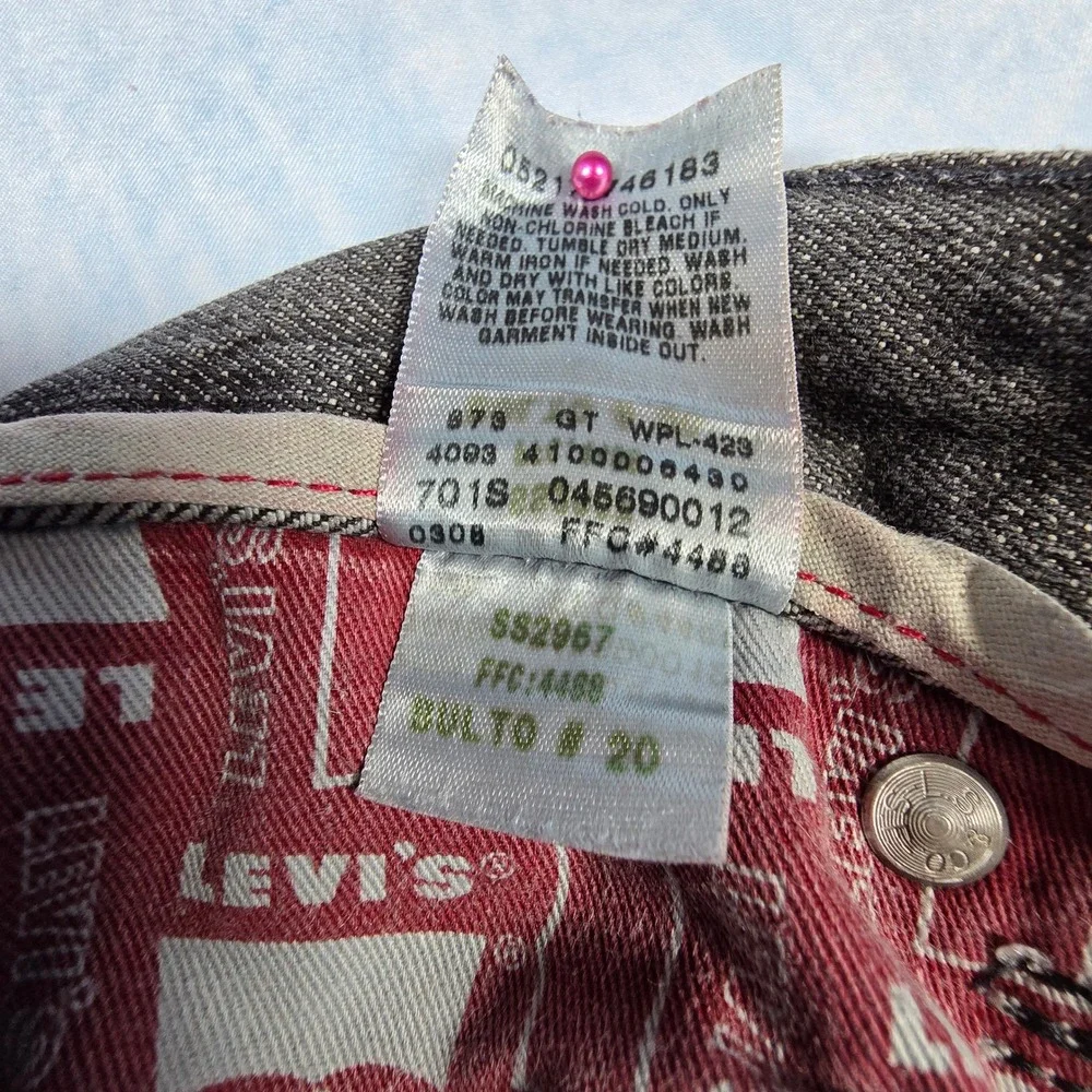 Vintage Y2K Levis 569 Loose Straight Jeans Mens 38x32 Black Faded